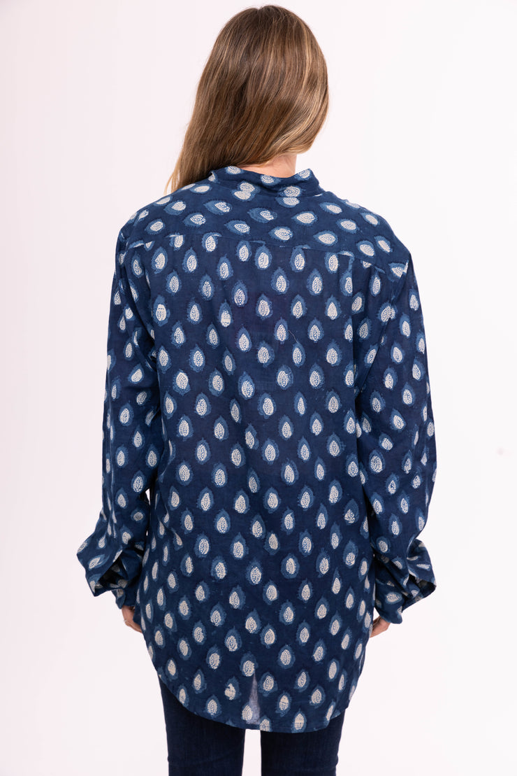Akber  Shirt  Created using Hand Block Printed / Shibori Pure Cotton SS2024