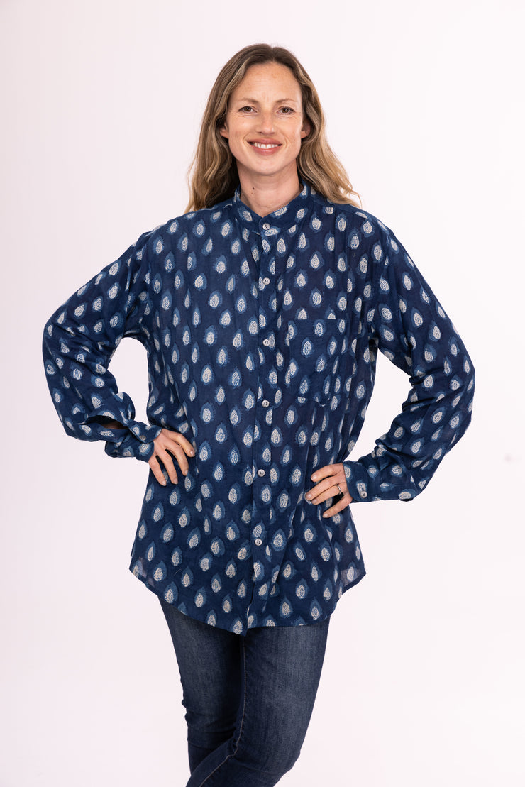 Akber  Shirt  Created using Hand Block Printed / Shibori Pure Cotton SS2024