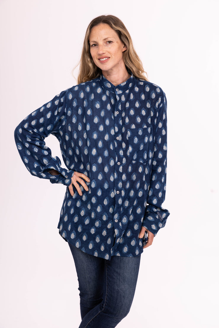 Akber  Shirt  Created using Hand Block Printed / Shibori Pure Cotton SS2024