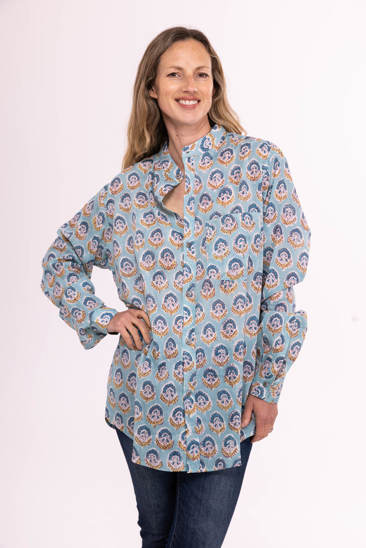 Nila's Unisex Shirt  Created using Hand Block Printed