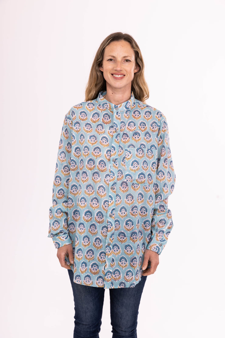 Nila's Unisex Shirt  Created using Hand Block Printed