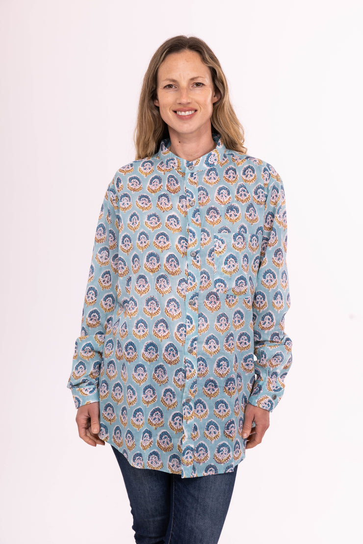 Nila's Unisex Shirt  Created using Hand Block Printed