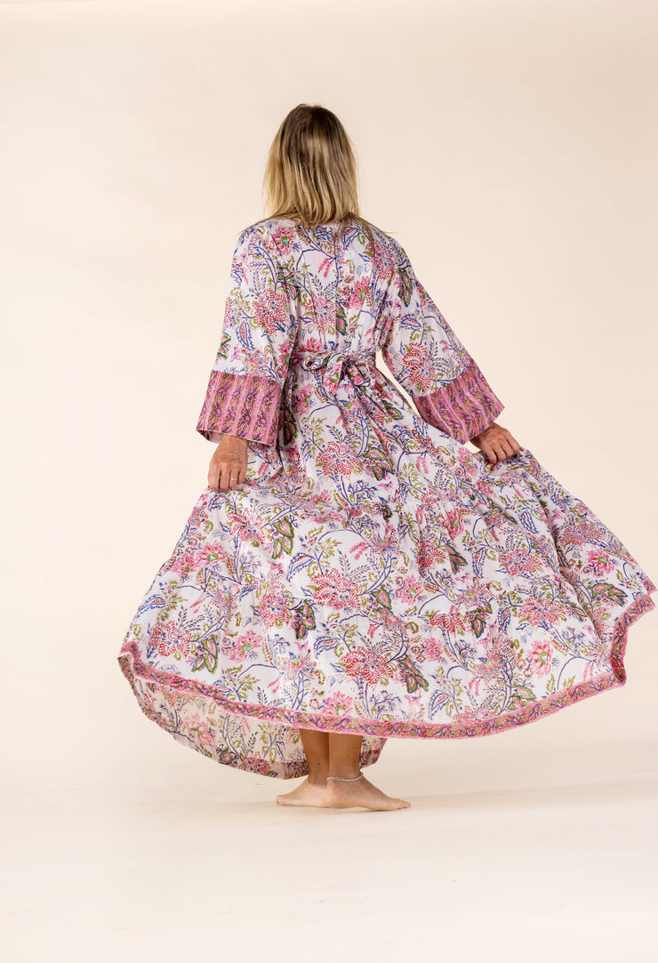 New Kumar Maxi Dress Hand Block Printed Pure Cotton SS2025