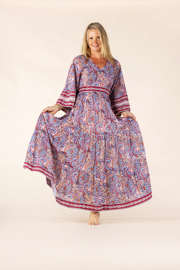 New Kumar Maxi Dress Hand Block Printed Pure Cotton SS2025