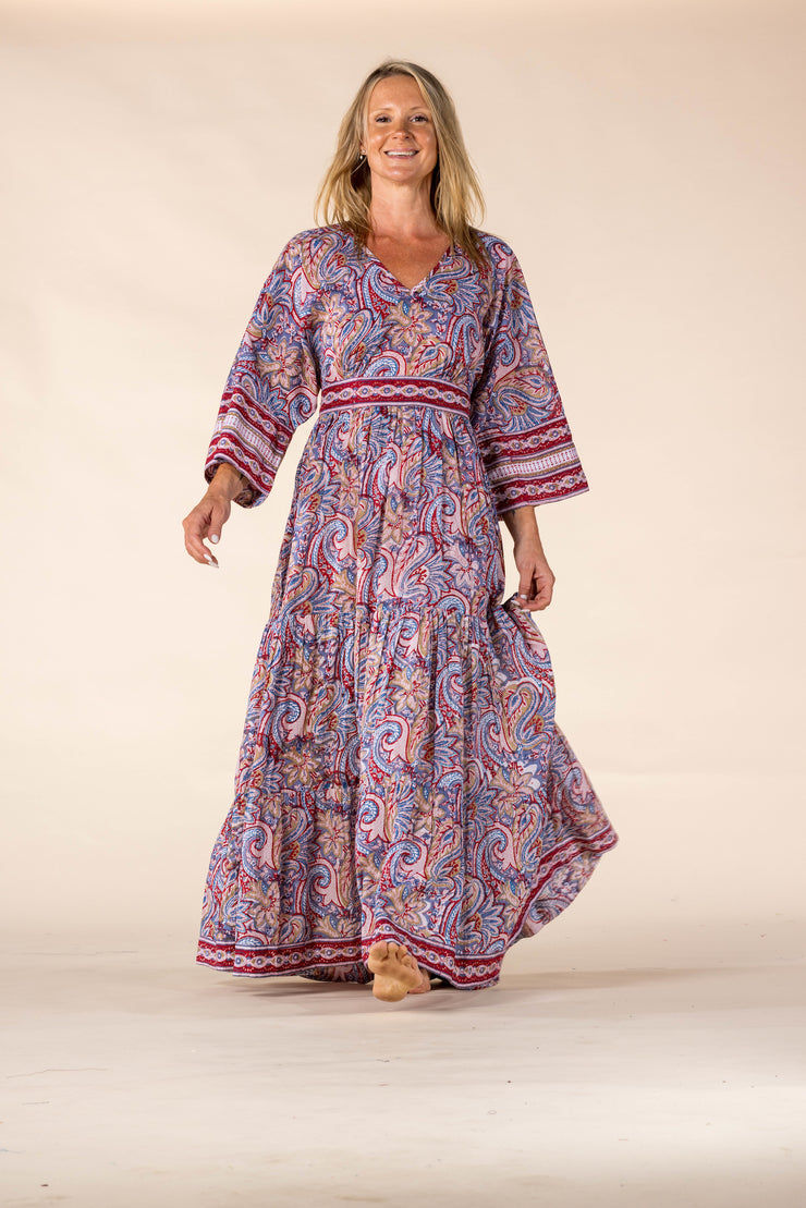 New Kumar Maxi Dress Hand Block Printed Pure Cotton SS2025