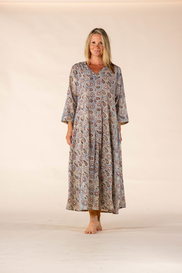 New Rani Panel Dress Hand Block Printed  in Pure Cotton SS2025