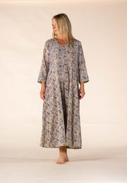 New Rani Panel Dress Hand Block Printed  in Pure Cotton SS2025