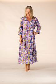 New Rani Panel Dress Hand Block Printed  in Pure Cotton SS2025