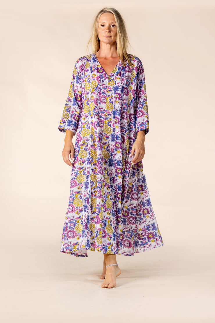 New Rani Panel Dress Hand Block Printed  in Pure Cotton SS2025