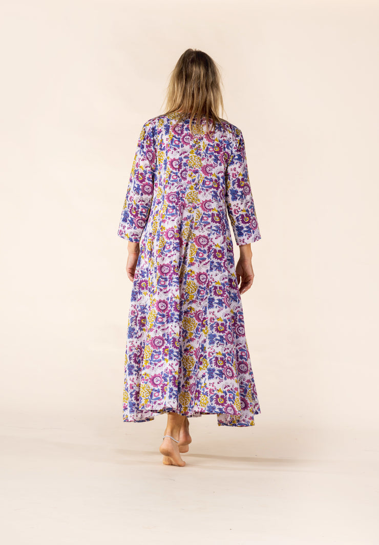 New Rani Panel Dress Hand Block Printed  in Pure Cotton SS2025