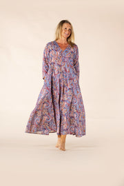 New Rani Panel Dress Hand Block Printed  in Pure Cotton SS2025