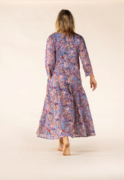 New Rani Panel Dress Hand Block Printed  in Pure Cotton SS2025