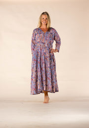 New Rani Panel Dress Hand Block Printed  in Pure Cotton SS2025