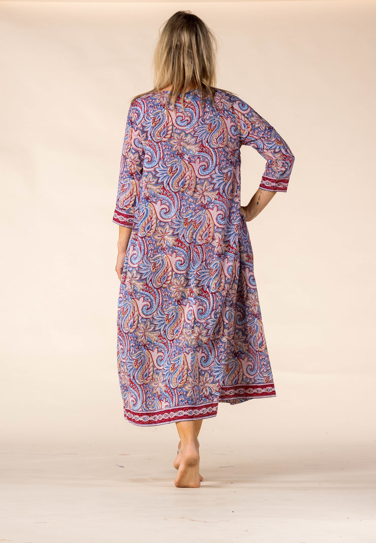 New Jali Kaftan Hand Block Printed Pure Cotton SS2025