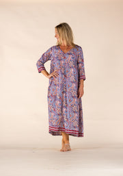New Jali Kaftan Hand Block Printed Pure Cotton SS2025