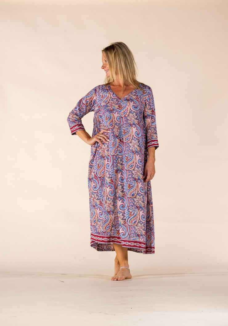 New Jali Kaftan Hand Block Printed Pure Cotton SS2025