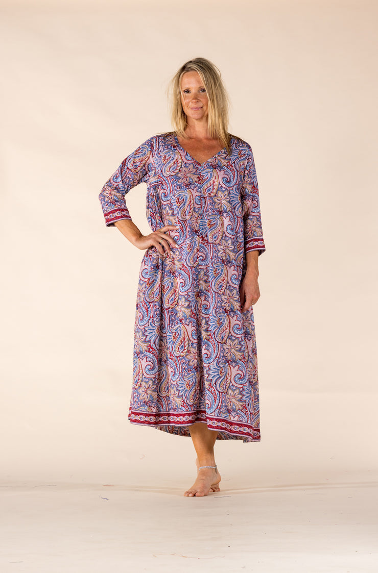 New Jali Kaftan Hand Block Printed Pure Cotton SS2025