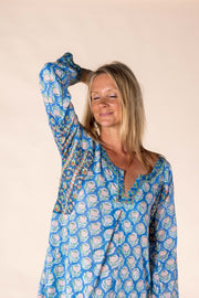 New Jugnu Kaftan Hand Block Printed In Pure Cotton SS2025 Only Size M-12