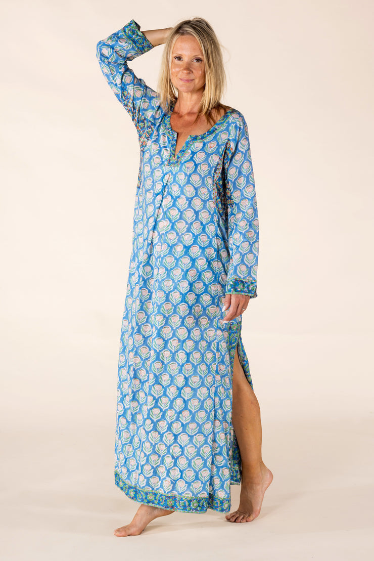 New Jugnu Kaftan Hand Block Printed In Pure Cotton SS2025 Only Size M-12