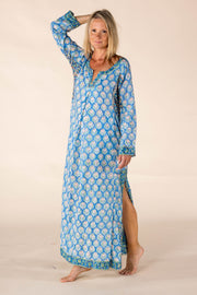 New Jugnu Kaftan Hand Block Printed In Pure Cotton SS2025 Only Size M-12