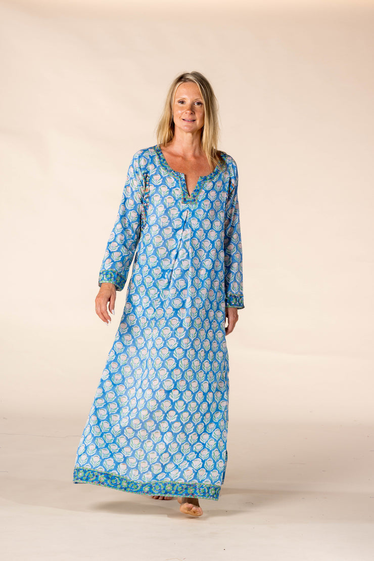 New Jugnu Kaftan Hand Block Printed In Pure Cotton SS2025 Only Size M-12