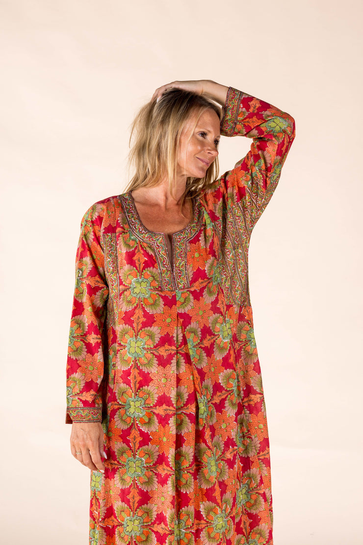 New Jugnu Kaftan Hand Block Printed In Pure Cotton SS2025 Only Size M-12