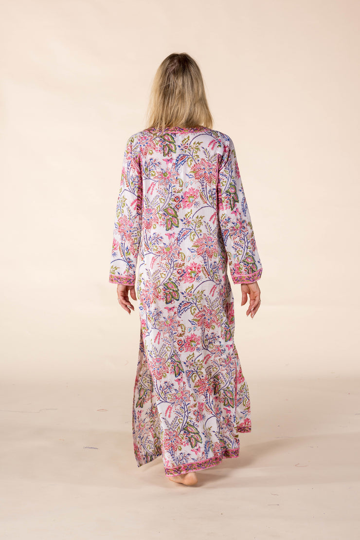 New Jugnu Kaftan Hand Block Printed In Pure Cotton SS2025 Only Size M-12