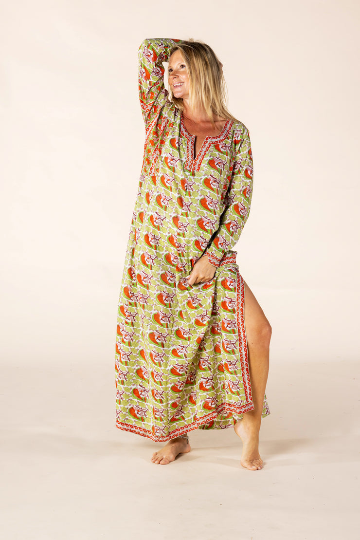 New Jugnu Kaftan Hand Block Printed In Pure Cotton SS2025 Only Size M-12