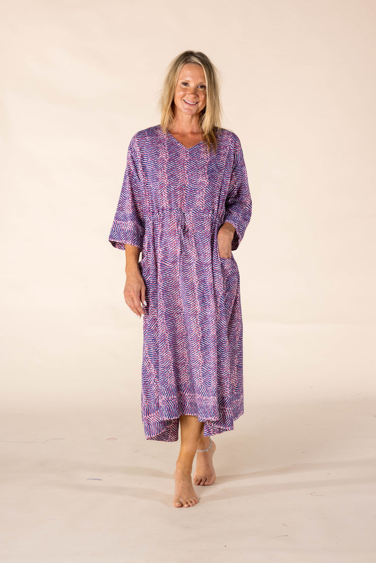 New Prem Pocket  Dress Hand Block Printed in Pure Cotton SS2025