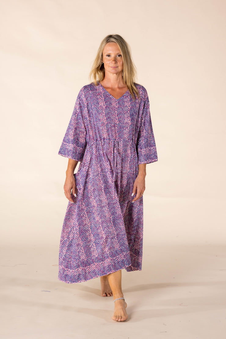 New Prem Pocket  Dress Hand Block Printed in Pure Cotton SS2025