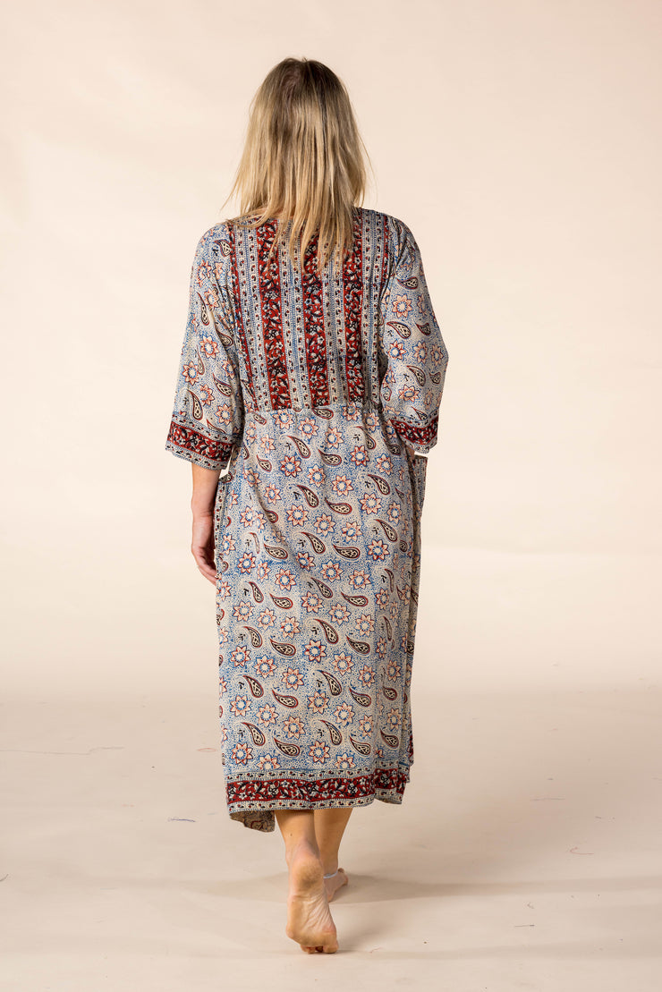 New Prem Pocket  Dress Hand Block Printed in Pure Cotton SS2025