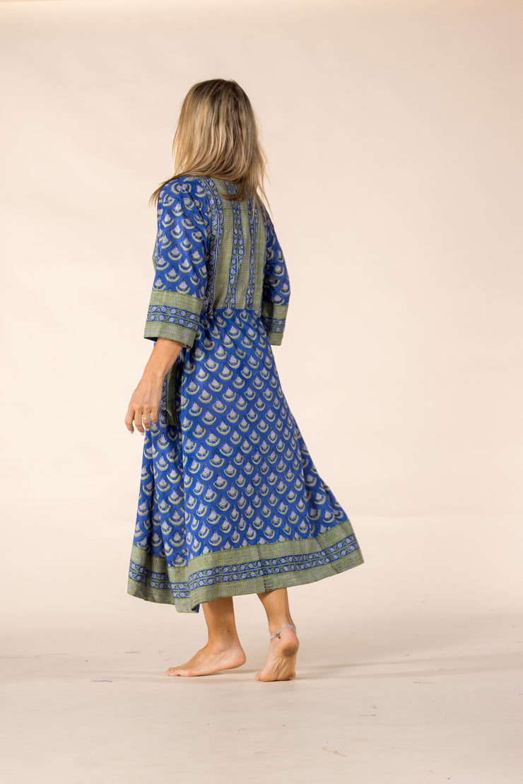 New Prem Pocket  Dress Hand Block Printed in Pure Cotton SS2025