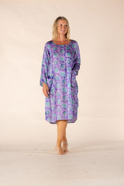 New Roshan Dress Hand Block Printed Bamboo Silk SS2025