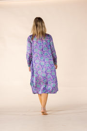 New Roshan Dress Hand Block Printed Bamboo Silk SS2025
