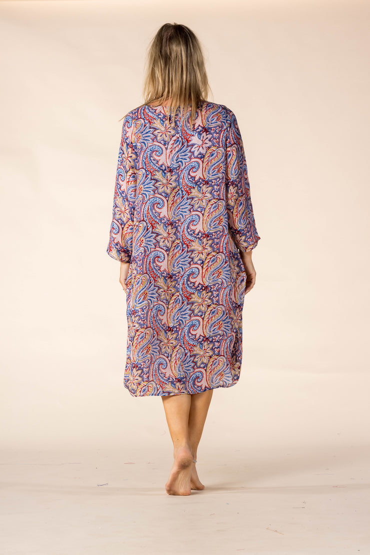New Roshan Dress Hand Block Printed in Pure Cotton SS2025