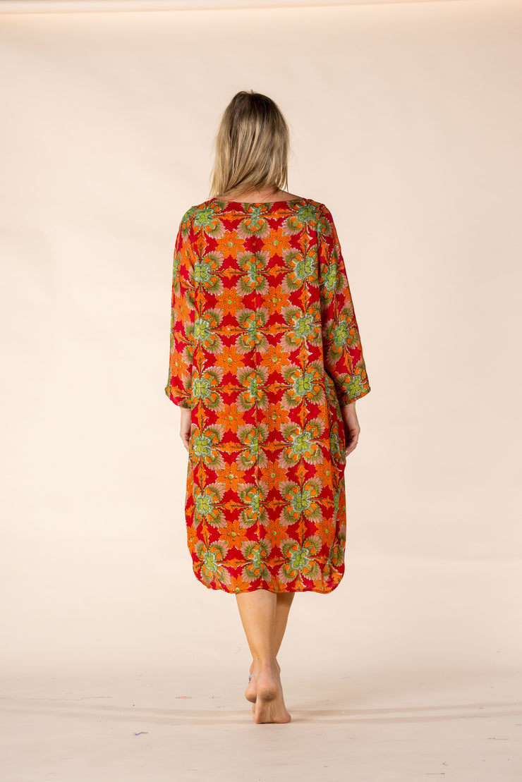 New Roshan Dress Hand Block Printed in Pure Cotton SS2025