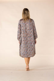 New Roshan Dress Hand Block Printed Bamboo Silk SS2025