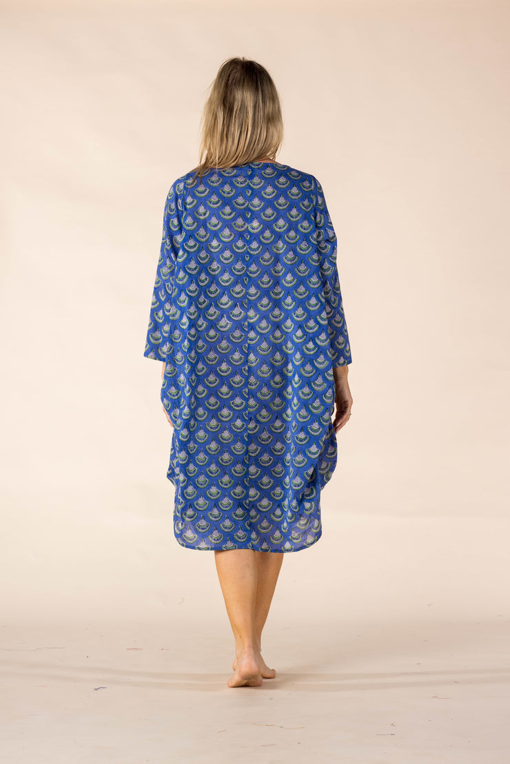 New Roshan Dress Hand Block Printed in Pure Cotton SS2025