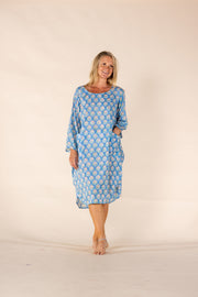 New Roshan Dress Hand Block Printed in Pure Cotton SS2025