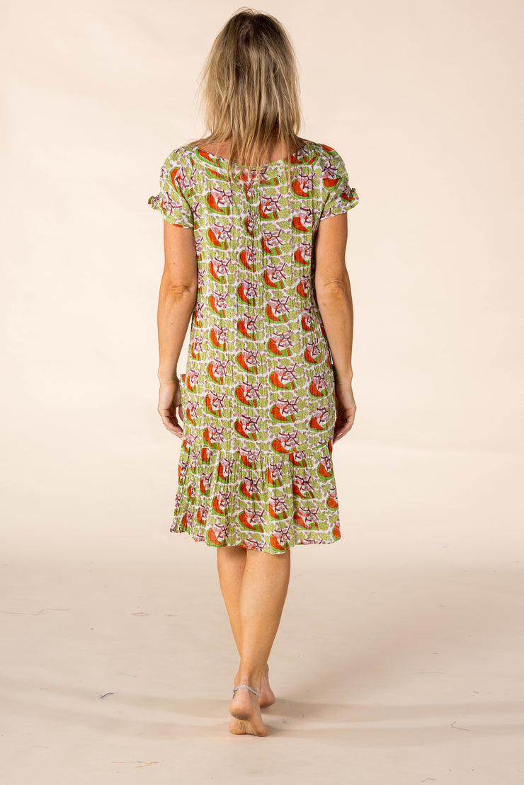 New Maya Pocket Dress Hand Block Printed In Pure Cotton SS2025 Only Size M=12