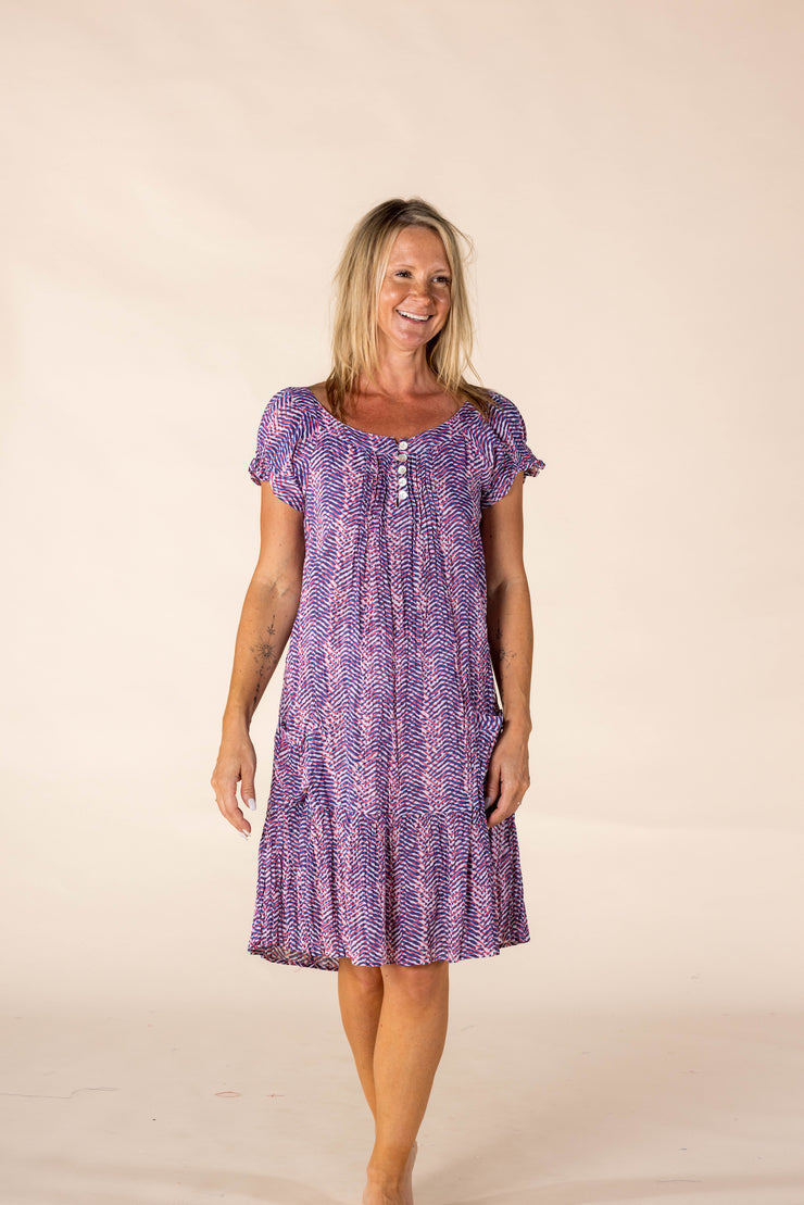 New Maya Pocket Dress Hand Block Printed In Pure Cotton SS2025 Only Size M=12