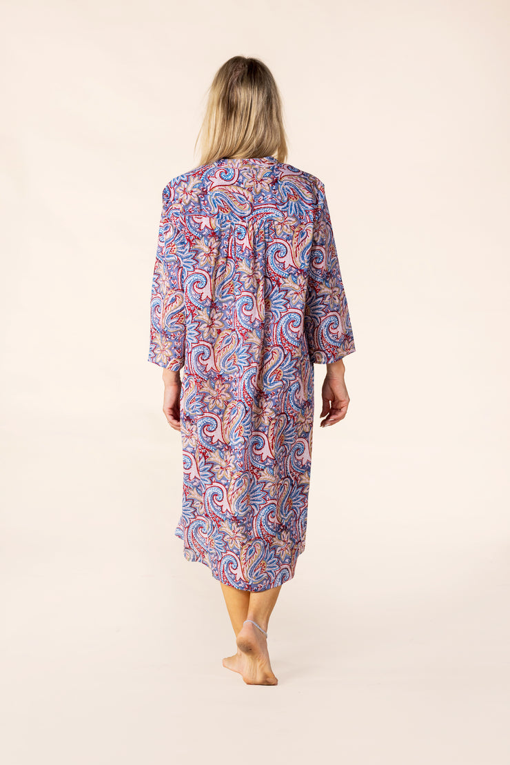 New Millie Dress Hand Block Printed In Pure Cotton - SS2025 Only Size M Left!