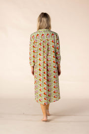 New Millie Dress Hand Block Printed In Pure Cotton - SS2025 Only Size M Left!