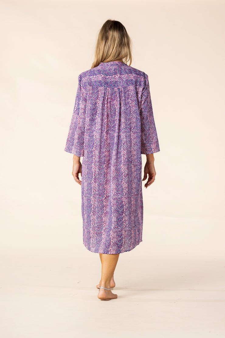 New Millie Dress Hand Block Printed In Pure Cotton - SS2025 Only Size M Left!