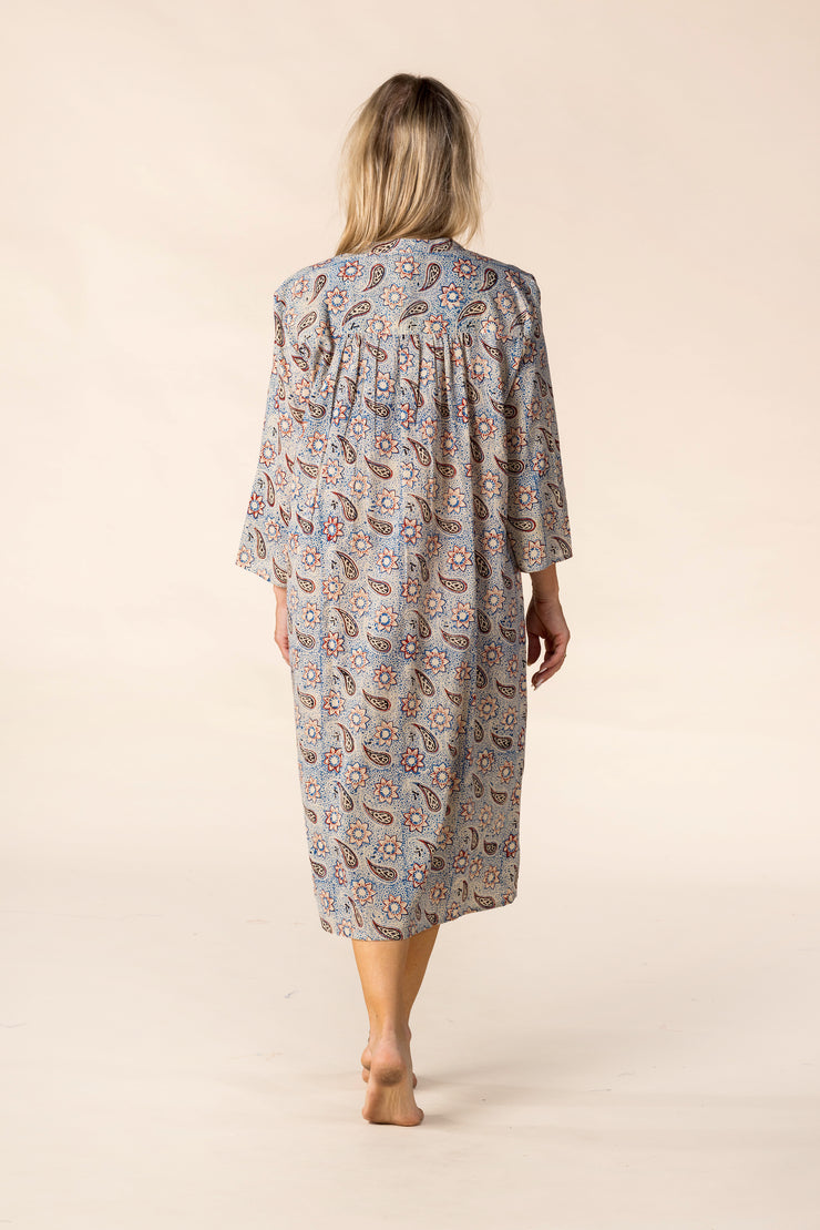 New Millie Dress Hand Block Printed In Pure Cotton - SS2025 Only Size M Left!