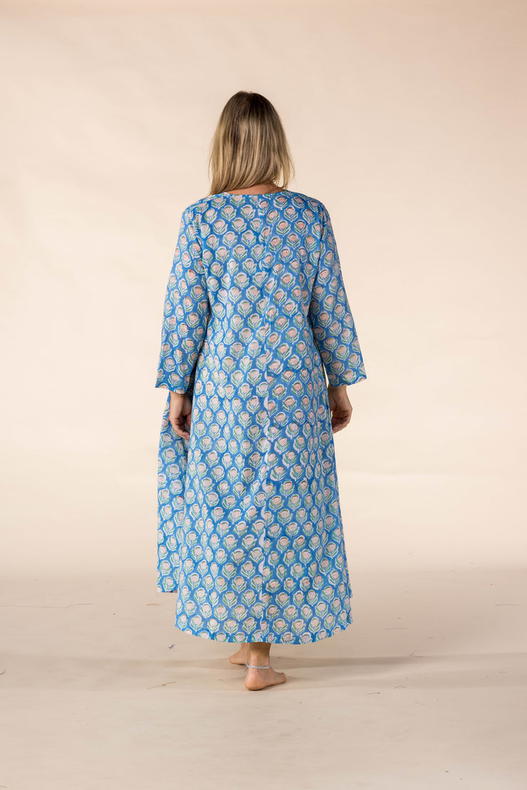 New Rani Panel Dress Hand Block Printed  in Pure Cotton SS2025