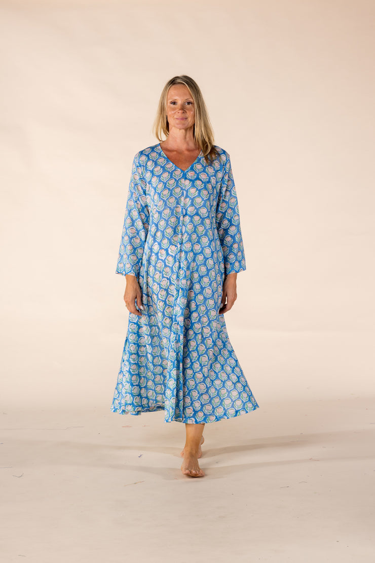 New Rani Panel Dress Hand Block Printed  in Pure Cotton SS2025