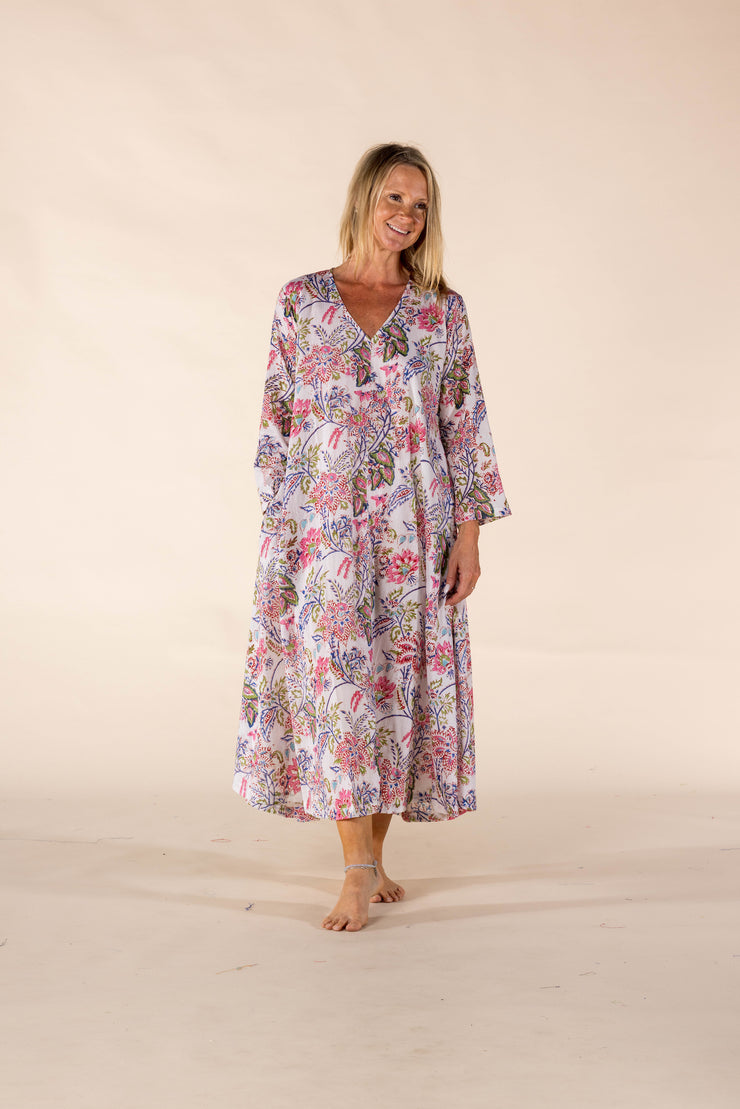 New Priya Dress Hand Block Printed In Pure Cotton SS2025