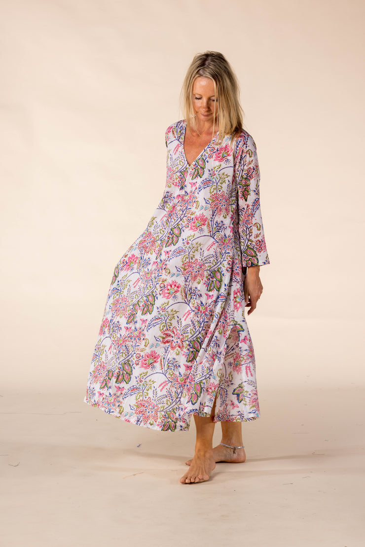 New Priya Dress Hand Block Printed In Pure Cotton SS2025