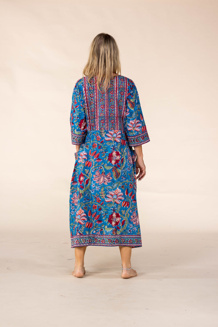 New Prem Pocket  Dress Hand Block Printed in Pure Cotton SS2025